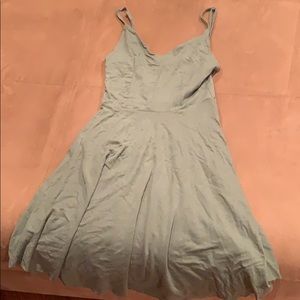 green subdued skater dress